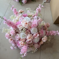 Centres de table de boule de fleur rose de luxe FL-166 en vrac boule de fleur florale de 80cm pour la décoration d'événement de mariage
