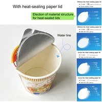 Double Wall Hollow Insulated Instant Noodles Paper Bowl 449ml Heat-Resistant Hot Soup Cup Anti-scald Finger Protection Design