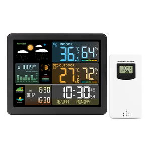 Moniteur météo électronique numérique pour la maison, station météo connectée pour une utilisation intérieure et extérieure avec thermomètre et hygromètre - Product Image 1