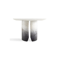 Table de console en marbre naturel de design moderne et luxueux pour salon, entrée, couloir, décoration intérieure de maison et d'hôtel