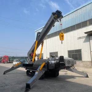 Pabrik Tiongkok kualitas tinggi spider crane 3ton 5ton 10ton 12ton 20ton 15m spider crane dengan keranjang pria