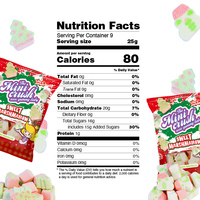 Bonbons guimauve de Noël dans diverses formes et saveurs de fruits Kid Sweet Snacks