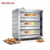 Four à sole commercial à gaz en acier inoxydable pour boulangerie, pâtisserie, restaurant, modèles YXQ-6 YXQ-9