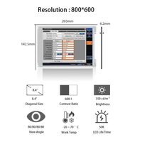 Panneau LCD de résolution IVO 800x600 M084GNS1 R1 Récepteur de test EMI Affichage Modules LCD 8.4 pouces