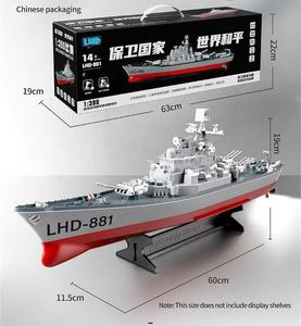 Échelle 1:390 Conception détaillée Modèle de navire <span class=keywords><strong>militaire</strong></span> <span class=keywords><strong>RC</strong></span> haute performance Lumières LED Jouet de <span class=keywords><strong>bateau</strong></span> télécommandé électrique sans fil 2.4G - Product Image 6