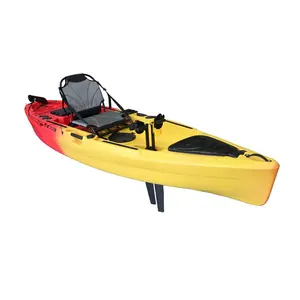 11ft fin pedal kayak da pesca con timone sea kayak fish boat touring canoa monoposto kayak