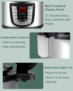 Olla Inteligente Multiusos de Acero Inoxidable, Venta Directa de Fábrica, Olla a Presión Eléctrica, Olla Arrocera - Product Image 2