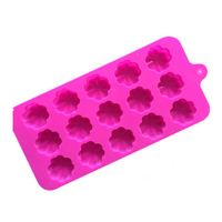 Plateau de Cube à glace en forme de chrysanthème, 15 cavités, moules en résine pour chocolat, outils pour gâteaux en Silicone, 258