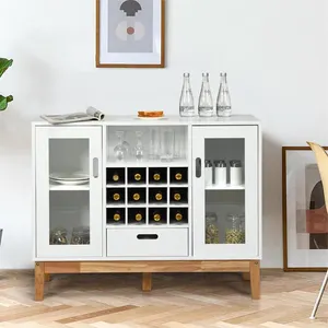 Mobilier de bar design présentoir multifonctionnel rangement cave à vin armoire en verre porte meuble de bar buffet armoire