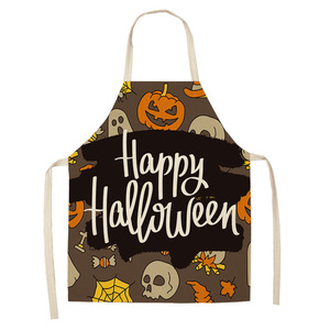 Delantal sin mangas con temática de Halloween, estampado de dibujos animados resistente al aceite para decoraciones de fiestas y cocina - Product Image 3