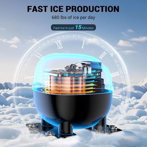 Máquina de Hielo Comercial Modelo <span class=keywords><strong>224</strong></span> con Depósito de 560 LB y Autolimpieza |   Máquina de Hielo Industrial |   Espesor del hielo 112 - Product Image 3