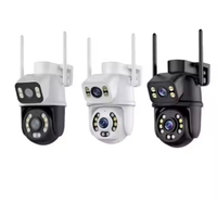 Icsee Camara De Seguridad Para Casa Double Objectif Bullet Ptz 6mp Wifi Cctv Caméra 360 Degrés Sécurité Suivi Automatique Alexa Ip Caméra
