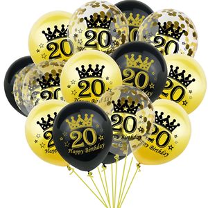 Ensemble de 15 ballons transparents à paillettes pour anniversaire d'adulte, 30, 40, 50 ans, décoration de fête - Product Image 4