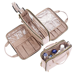 Sac de rangement cosmétique pliable en cuir PU de qualité supérieure Royal Fair, grande capacité, sac de rangement pour maquillage tendance pour les voyages et la vie quotidienne - Product Image 3