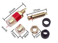 Banana Plug Socket Connector Hifi Binding Post for Amplifier Speaker Terminal Socket Connector 6mm 8mm M4 M6 M8