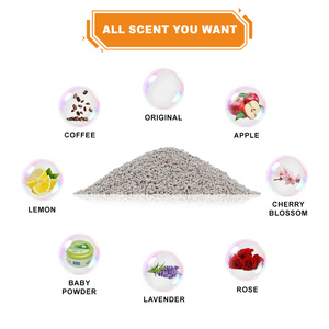 Fragrance OEM Taco à la lavande, citron et pomme pour bébé Sable bentonite agglomérant Prix d'usine économique Litière pour chat de haute qualité - Product Image 3