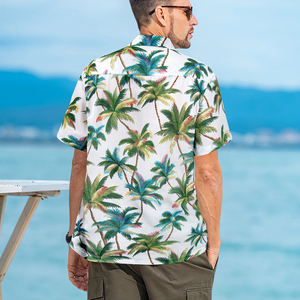 Camicie da uomo con stampa Hawaii con bottoni a manica corta <span class=keywords><strong>mare</strong></span> <span class=keywords><strong>mare</strong></span> spiaggia T Shirt poliestere Quick Dry PDF 50 + ragazzi Custom ODM OEM - Product Image 5