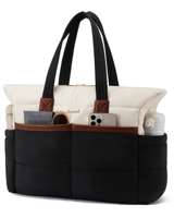 Sac fourre-tout LOVEVOOK 2026 élégant et matelassé pour ordinateur portable 15,6-17 pouces, grand sac à main tendance pour femmes avec plusieurs poches, idéal pour le travail et le quotidien