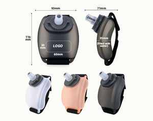 Ergonomic Lightweight Leak-Proof Silicone Wrist <b>Water</b> <b>Bottle</b> for Running Hiking and Travel - Product Image 6