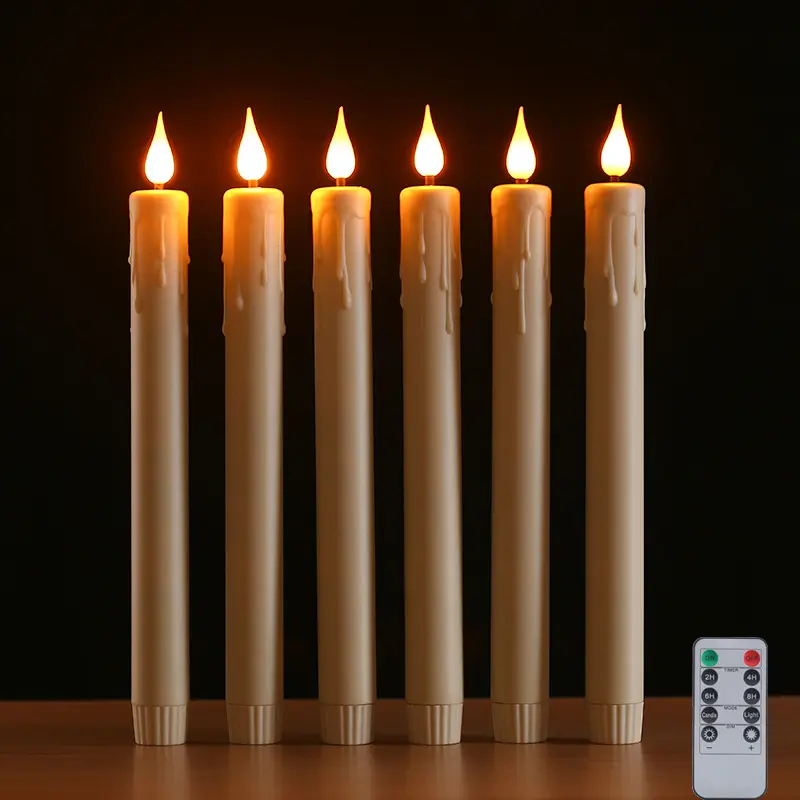 Лидер продаж, светодиодные беспламенные Свечи с дистанционным управлением и таймером, настоящие восковые свечи 3dwick для домашнего декора