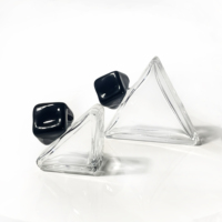 Flacon pulvérisateur vide transparent en forme de triangle plat, atomiseur de parfum de luxe, flacon de parfum 30ml 50ml, emballage en verre
