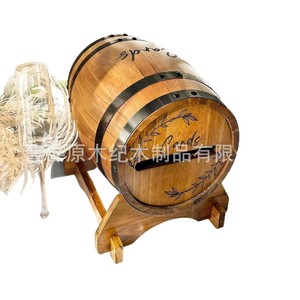 Wooden Wine Barrel <b>Card</b> <b>Box</b> Solid Wood <b>Wedding</b> Greeting Storage Bucket Creative Decoration - Product Image 5