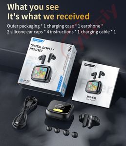 Auriculares ANC TWS <span class=keywords><strong>2024</strong></span> en la oreja Auriculares inalámbricos con cancelación activa de ruido Pantalla táctil inteligente Micrófonos ENC Auriculares para juegos de música - Product Image 2