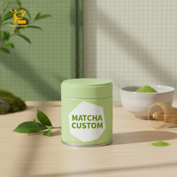 Boîte à thé matcha hermétique personnalisée Tinsmaker, double couvercle, qualité alimentaire, vide, pour thé, café en poudre, boîte de rangement, boîte à matcha verte, emballage