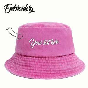 Sombrero de cubo bordado personalizado para mujer, sombrero de verano de algodón ligero para actividades al aire libre, pesca, esquí informal, ciclismo - Product Image 6