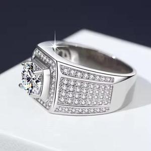 Anillo de Compromiso de Lujo en Plata de Ley 925 con Diamante Moissanita, Diamante Cultivado en Laboratorio, Joyería Fina, Regalo - Product Image 2