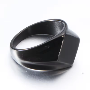 Cincin lapisan emas asli 18K pria, perhiasan grosir desain geometris belah ketupat tidak beraturan untuk pria - Product Image 3