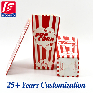 Disposable Custom Printed Chicken Popcorn Bucket Paper Box Food Box Packaging Popcorn Box
