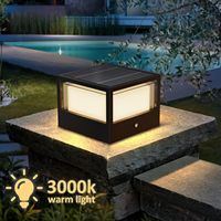 Lampes solaires à LED pour colonnes, lampes murales de jardin avec capteur de lumière, éclairage extérieur étanche pour aménagement paysager