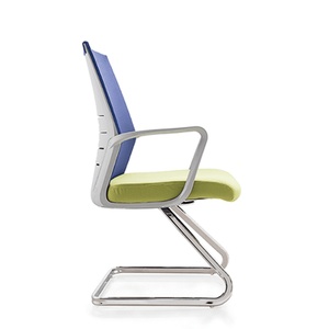 Silla de Oficina para Conferencias con Patas de Acero Cromado y Esponja de Alta Densidad, Sin Ruedas, Dimensiones y Fundas - Product Image 6
