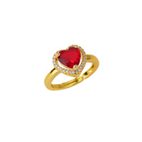 14K Vergoldete Verstellbare Romantische Legierungs-Damenringe mit Edelsteinen, Zirkon-Gravur Herz-Design für Verlobung, Jahrestag, Hochzeit und Partys