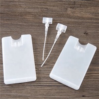 Flacon de parfum rechargeable en plastique PP format carte de crédit avec pulvérisateur à pompe en promotion