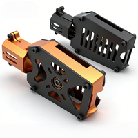 Support moteur en alliage d'aluminium de 25 mm avec plaque en fibre de carbone, support robuste CNC M3 pour drone agricole multi-axes FPV