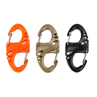 Klip Gantungan Kunci Carabiner - Pengait Plastik untuk Tali Paracord, Cincin Kunci untuk Kerajinan DIY Luar Ruangan