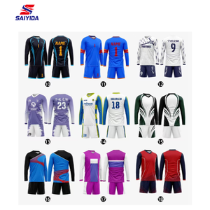 Op Maat Gemaakte Retro-Stijl Voetbaluniform Met Lange Mouwen Sets Keeper Uniform Sublimatie Kits Vervaardigd Sportkleding - Product Image 5