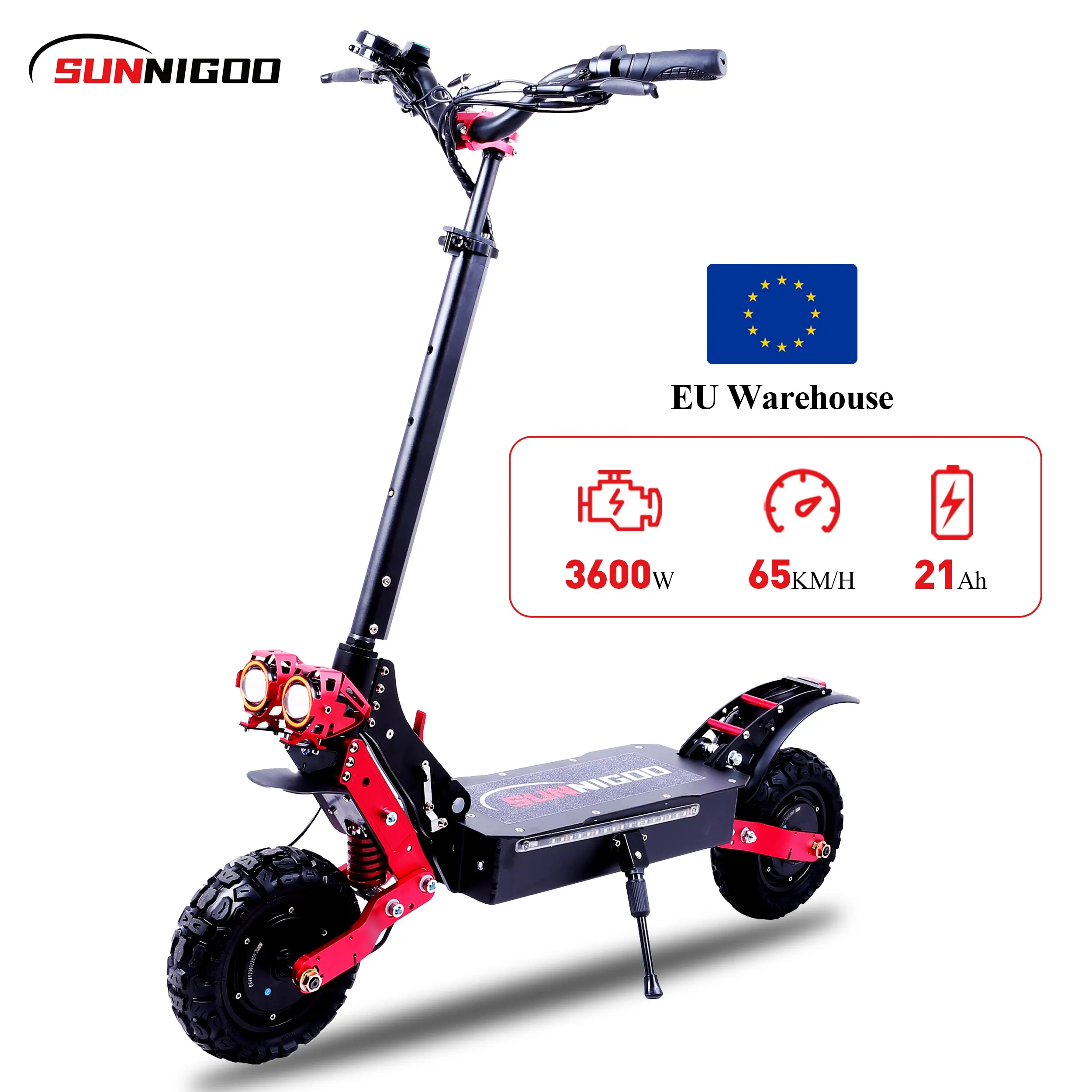 3600W Foldable Off Road Electric Scooter for Adults Dual Motor Powered 48V 21Ah Battery Long Range 60km Free Shipping Scooters