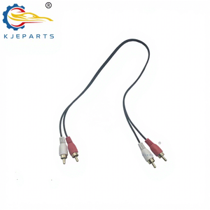 สายอะแดปเตอร์ RCA สีแดงขาว 2 ต่อ 2 สำหรับเชื่อมต่อเครื่องเสียง ชุดสายไฟครบชุดสำหรับระบบเสียงรถยนต์ - Product Image 1