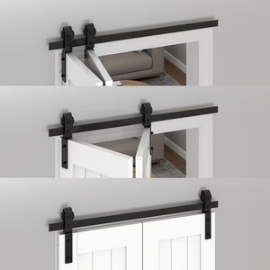 Puerta Plegable de Diseño Moderno y Duradera, Puertas Corredizas Interiores Tipo <span class=keywords><strong>Granero</strong></span>, Divisor de Habitaciones, Puerta Interior - Product Image 5