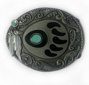 Venta al por mayor aleación <span class=keywords><strong>de</strong></span> zinc pata <span class=keywords><strong>de</strong></span> <span class=keywords><strong>oso</strong></span> hebilla <span class=keywords><strong>de</strong></span> cinturón occidental Casual Western Cowboy Animal turquesa hebilla <span class=keywords><strong>de</strong></span> cinturón para los hombres - Product Image 1