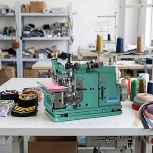 Special-shaped MG-3U Merrowing Overlock Machine <b>for</b> <b>Sewing</b> Patches on Hats, Backpacks, and with Motor 110v Plug - Product Image 1
