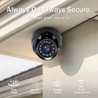 Kamera Keamanan IP POE Mini 4MP Tahan Air IP67 dengan Casing Logam, Infrared Night Vision, dan Deteksi Gerak untuk Keamanan Rumah