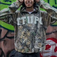 Sudadera con Capucha de Camuflaje de Pato Personalizada de Alta Calidad 2025, Sudadera Táctica con Camuflaje de Hojas, Bordado de Parches, Chaqueta con Cremallera, Sudadera de Camuflaje para Caza para Hombre