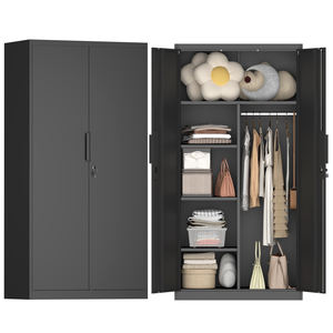 Armoire Métallique en Acier à 2 Portes pour Vestiaire et Rangement <span class=keywords><strong>de</strong></span> Vêtements, Penderie <span class=keywords><strong>de</strong></span> Chambre - Product Image 2