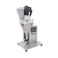 Machine de remplissage semi-automatique de table pour flacons de poudre à petite dose (0,5-100g) de curcuma lyophilisé, épices, talc et tonique