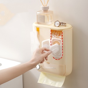 Meilleures ventes - Accessoires pour la maison Ningbo - Boîte à lingettes humides jetables pour les toilettes - Porte-serviettes en papier mural - Distributeur de serviettes en papier - Product Image 1