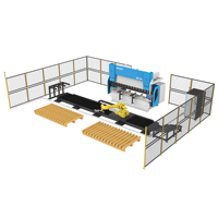 Presse plieuse entièrement automatique de haute qualité 3200 mm pour acier inoxydable 3 mm et acier au carbone 6 mm, avec unité robotisée, moteur et pompe haute performance